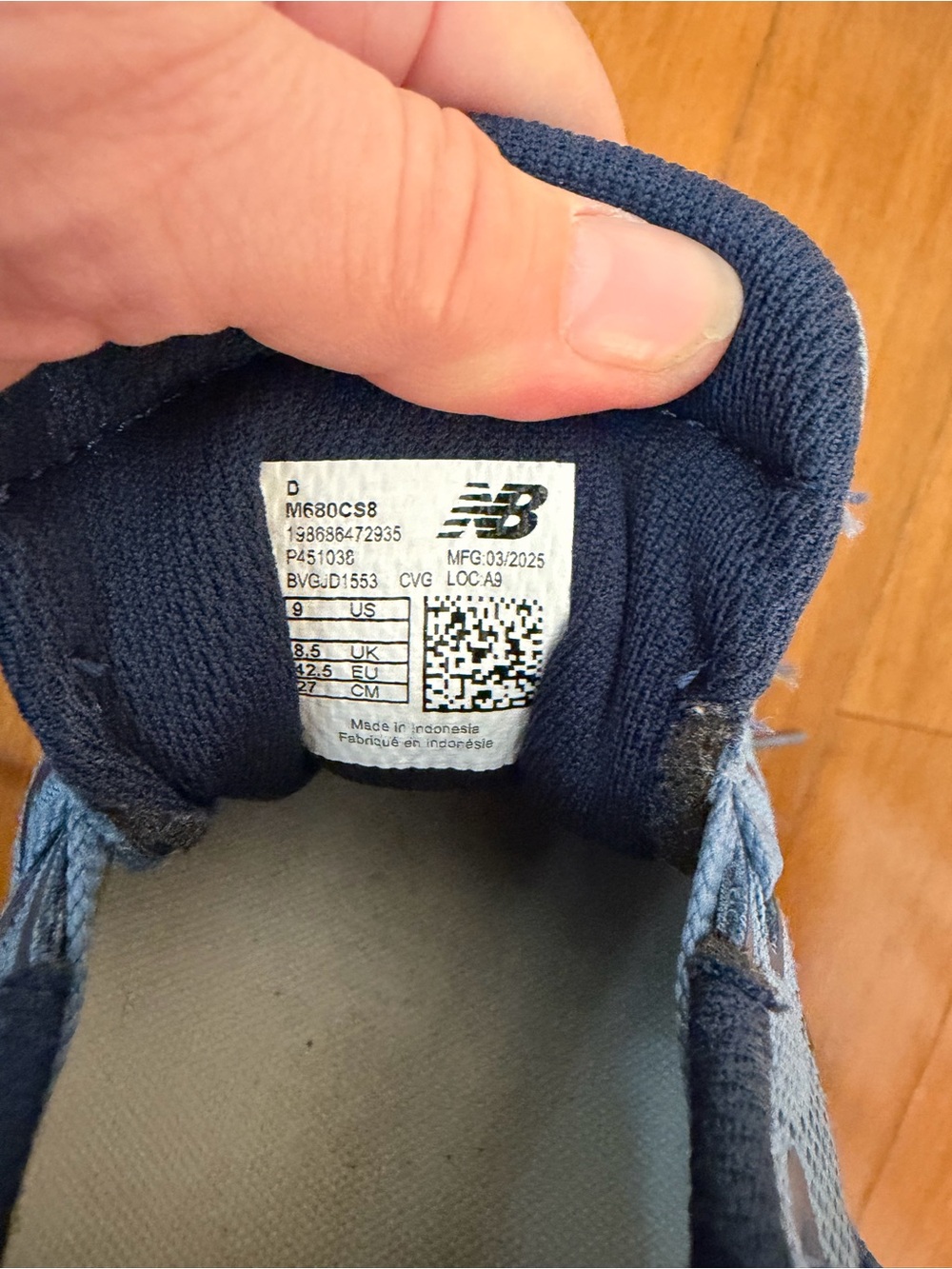 New Balance Fresh Foam 680 v8 Men's Running Shoes Blue Size 9 M680CS8 EUC - Picture 8 of 9